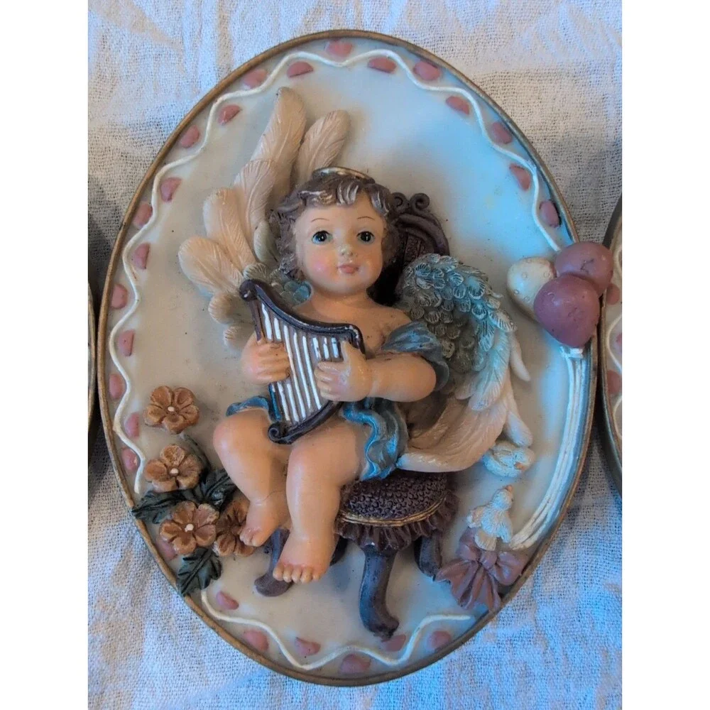 Turtle King Corp Vintage Wall Hanging Decor  Musical Cherubs